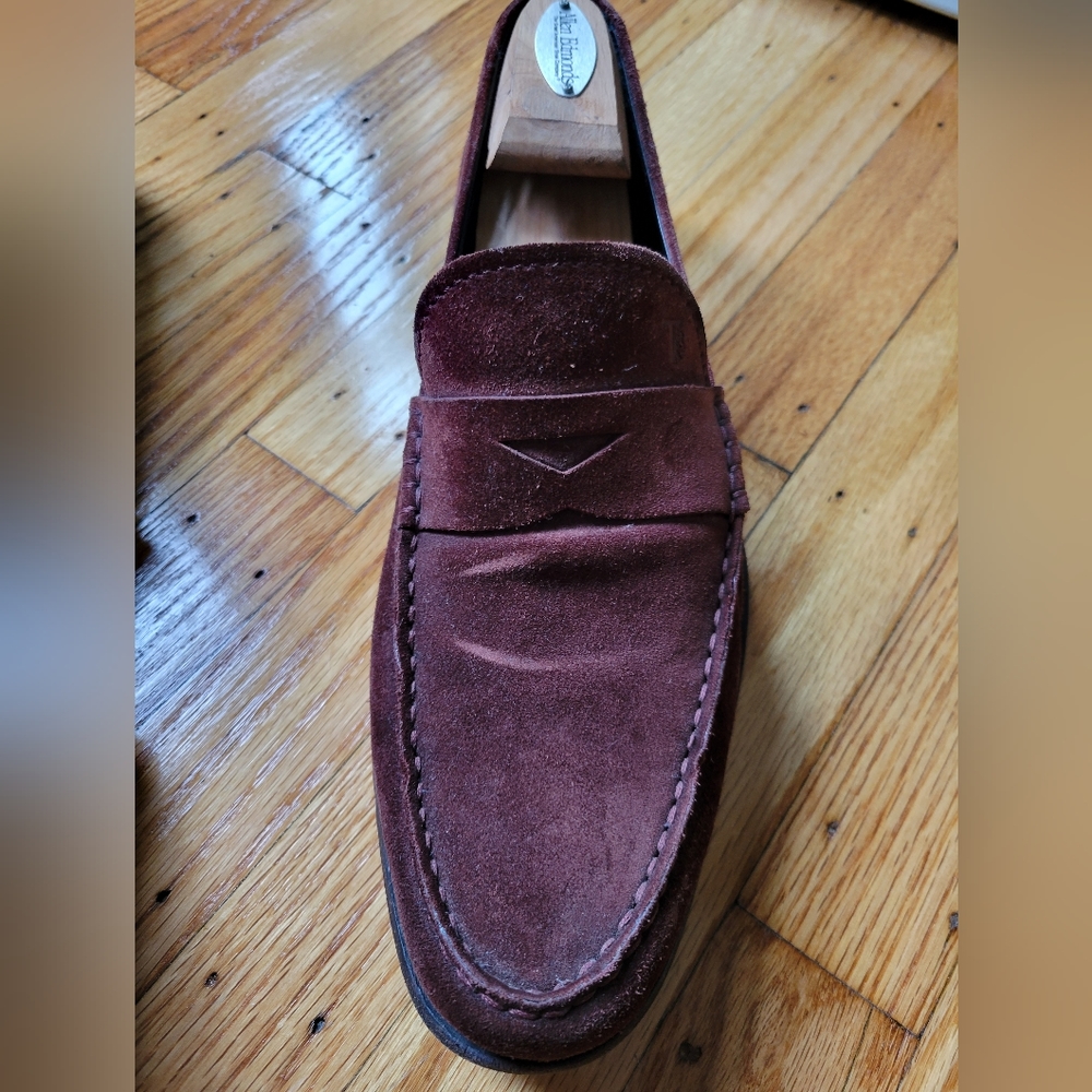 Tod's Loafers in Purple/Red Suede (Size 9) - Picture 2 of 9